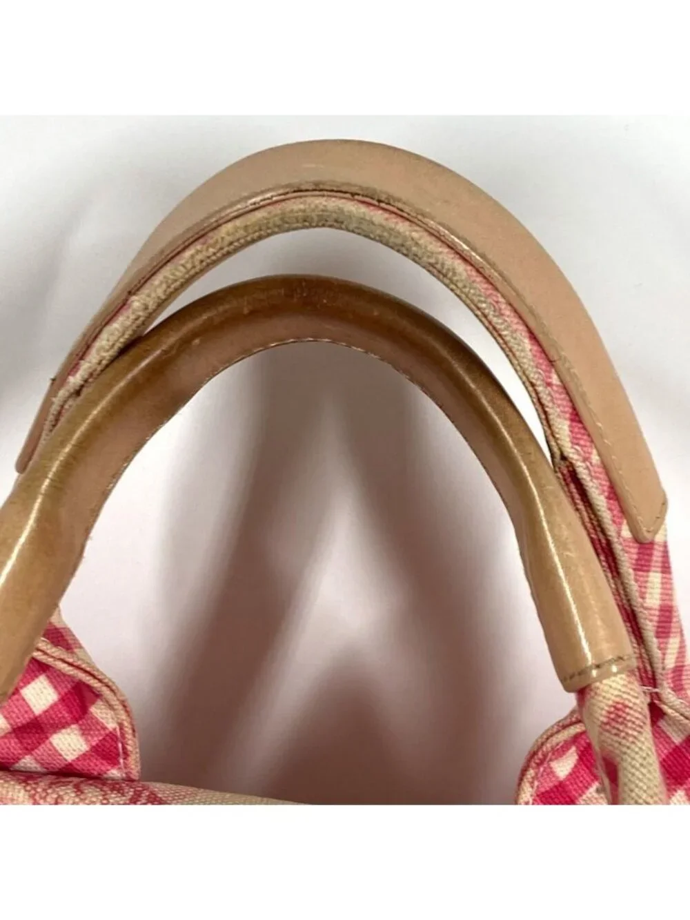 Chanel Handbag CC Logo Gingham Check Canvas Pink